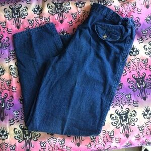 Vintage High Waisted Pleat Denim Jeans